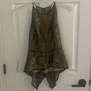 BCBG black and gold metallic top 02
